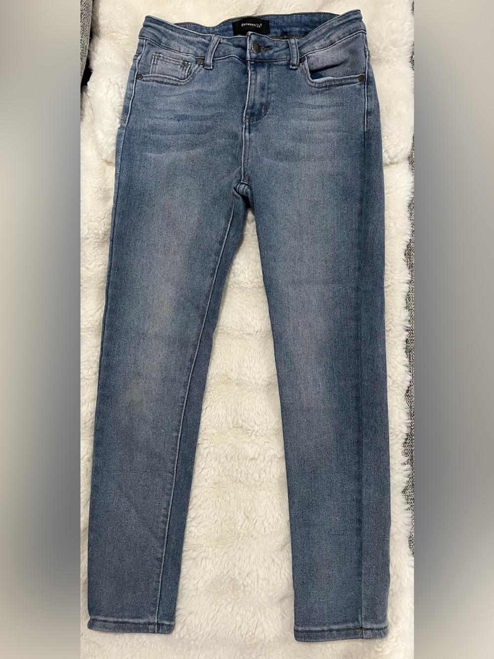 Slim High-Rise Skinny Jeans in Washed Blue